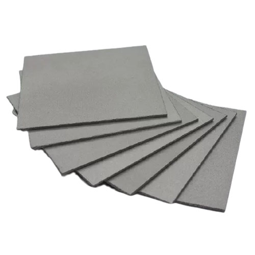 Sintered titanium porous sheet filter elements