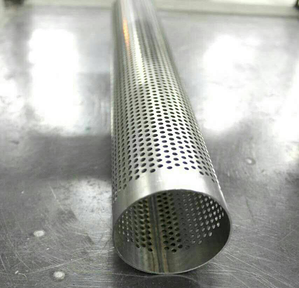 Gr2 titanium welded perforated exhaust pipe