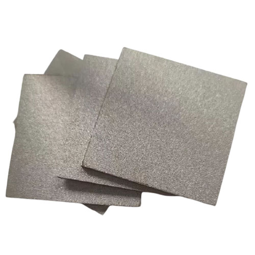 Sintered titanium porous sheet filter elements